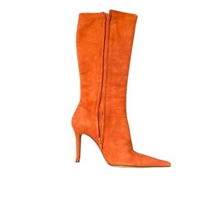 Studio Pollini Burnt Orange Suede High Heel Boots